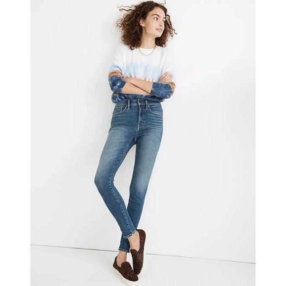 Madewell Women's 9" Mid-Rise Skinny Jeans in Fairside Wash Size 30 MB331 - Picture 1 of 13